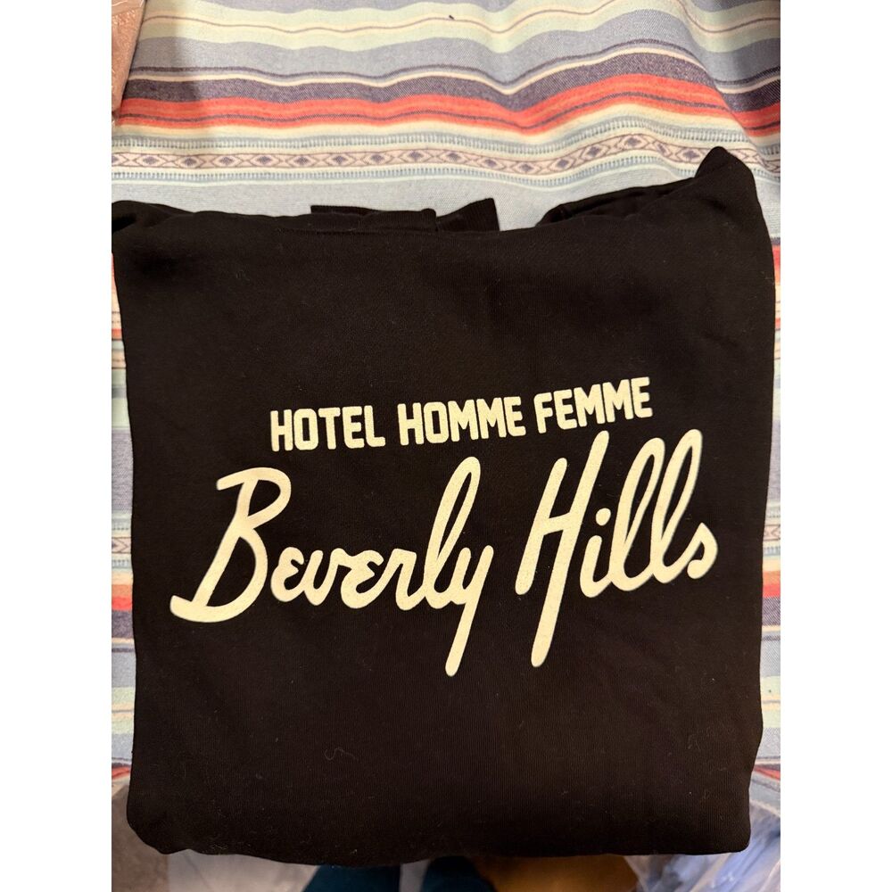 NWOT Hotel Homme Femme Beverly Hills Hoodie in Black size XL